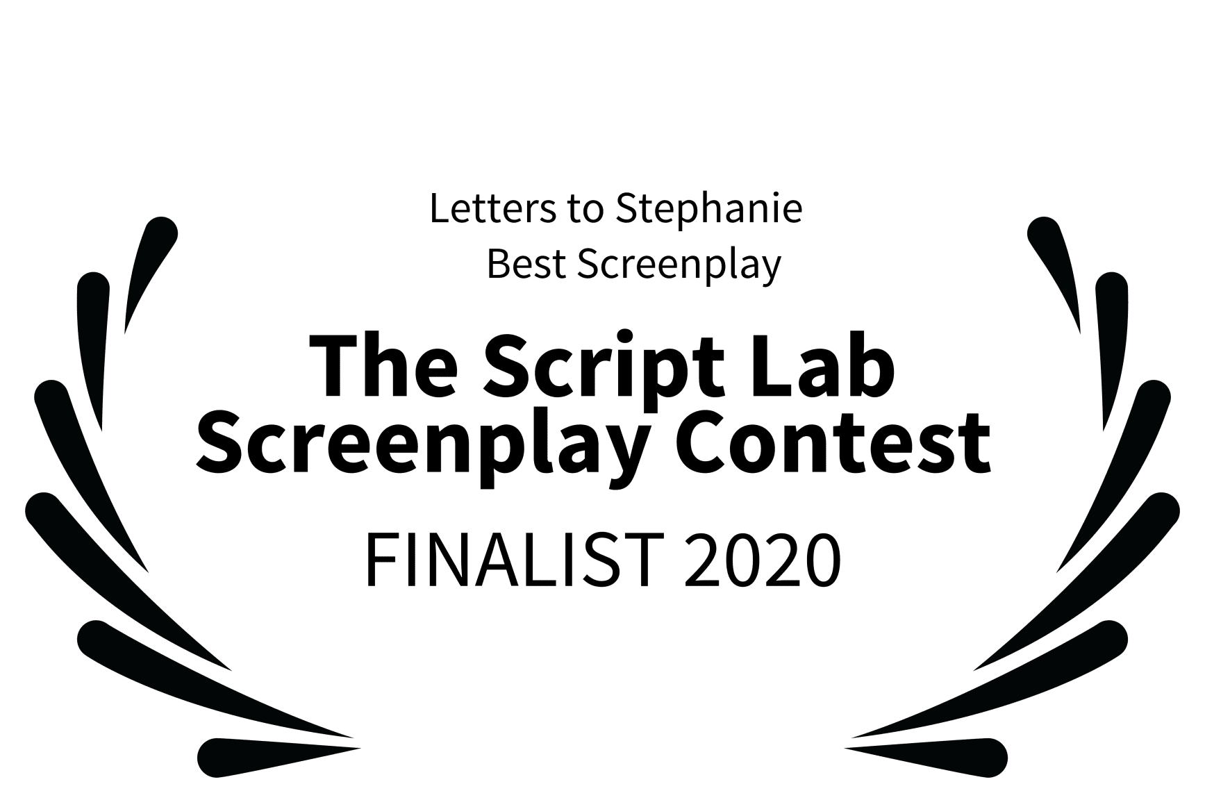 A green background with black letters and the words " the script lab screenplay contest finalist 2 0 2 0 ".